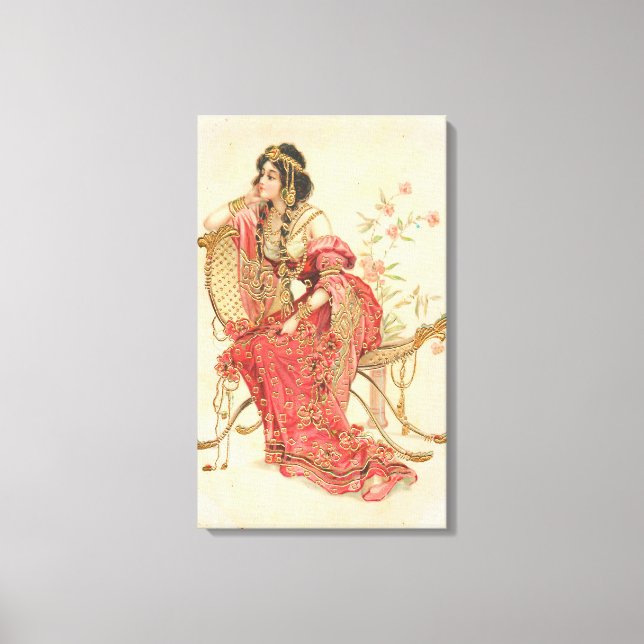Vintage Glamour Studies - Lady Sitting Canvas Print (Front)