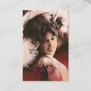 Vintage Glamourous Vampire Lady ACEO Business Business Card