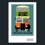 Vintage Glasgow Double Decker bus Pop Art Poster<br><div class="desc">Vintage Glasgow Double Decker bus Pop Art Poster</div>