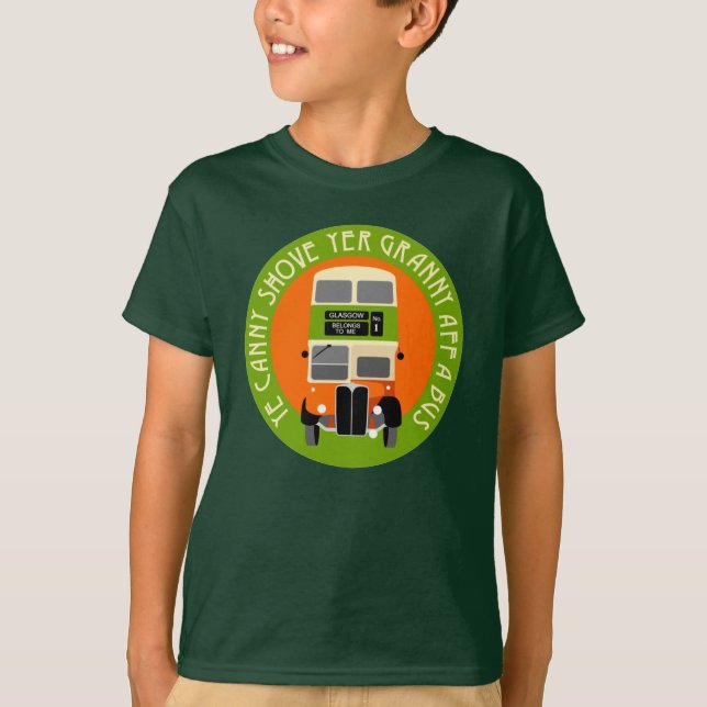 Vintage Glasgow Double-decker bus T-Shirt (Front)