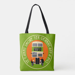 Vintage Glasgow Double-decker bus tote bag