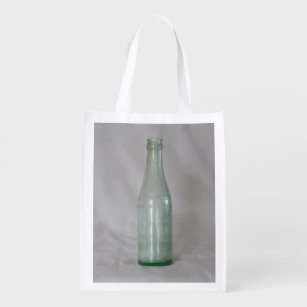 Vintage Glass Bottle Reusable Grocery Bag