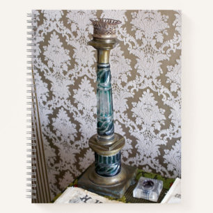 Vintage glass candleholder notebook