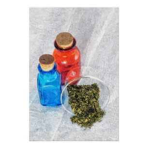 Vintage glass containers poster