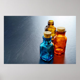 Vintage glass containers poster