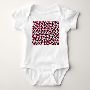 Vintage Glitch: Geometric Abstract Pattern Baby Bodysuit