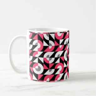 Vintage Glitch: Geometric Abstract Pattern Coffee Mug