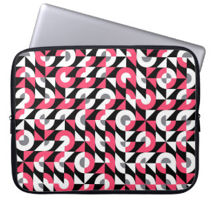 Vintage Glitch: Geometric Abstract Pattern Laptop Sleeve