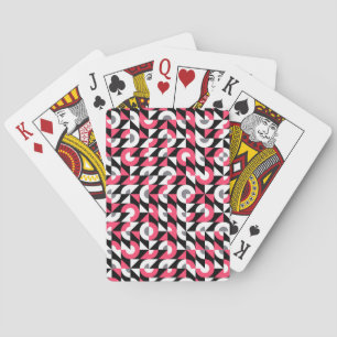 Vintage Glitch: Geometric Abstract Pattern Playing Cards
