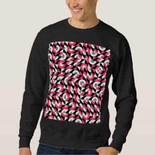 Vintage Glitch: Geometric Abstract Pattern Sweatshirt