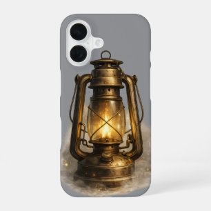 Vintage Glowing Kerosene Lantern Grey iPhone Case