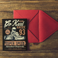 Vintage Go Kart Racing Retro