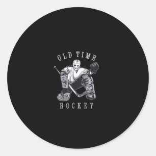 Vintage  Goalie Vintage Hockey  Classic Round Sticker