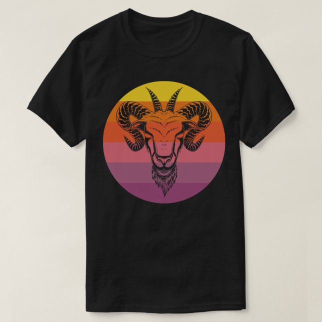 Vintage Goat Head T-Shirt (Design Front)