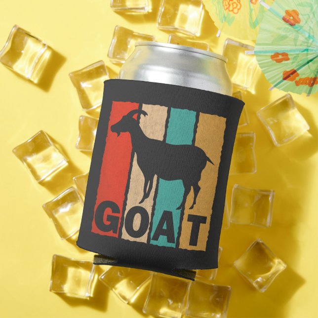 Vintage Goat Lover Retro Style Goat Can Cooler (In Situ Summer)