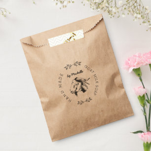 vintage goat milk soap monogram product bag