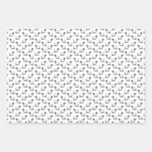 Vintage Goat with Leaf Art CUSTOM BACKGROUND COLOR Wrapping Paper Sheet