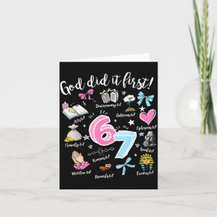 Vintage God Did It First 67 Six Seven Meme Christi Card