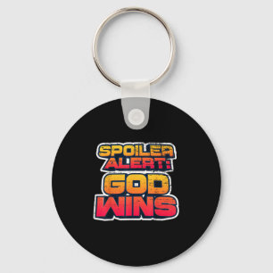 Vintage God - Wins Shirt God Wins Christian Faith Key Ring