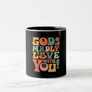Vintage God's Love Inspirational Quote Two-Tone Coffee Mug