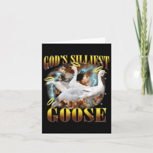 Vintage Gods Silliest Goose Funny Silly Goose Pun  Card