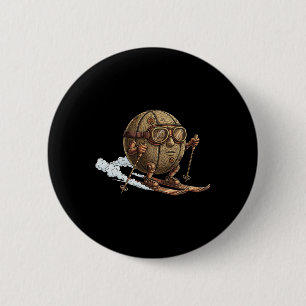 Vintage Goggles Sphere Skier Steampunk Adventure 6 Cm Round Badge