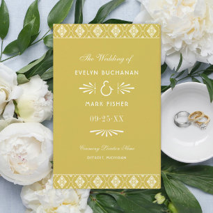 Vintage Gold and Ivory Art Deco Wedding Programs