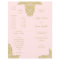 Vintage Gold and Pink Wedding Program