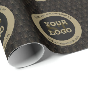 Vintage Gold Art Deco Monogram Wrapping Paper