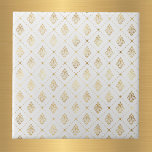 Vintage Gold Art Deco White Tile<br><div class="desc">White tile with gold Art Deco design.</div>