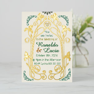 Vintage Gold Art Nouveau Wedding Elegant
