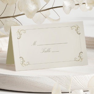Vintage Gold Baroque Wedding Place Card