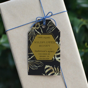 Vintage Gold Bee Apiary Gift Tag