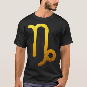 Vintage Gold Capricorn ZodiacArt Astrology Sign T-Shirt