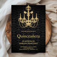 Vintage Gold Chandelier 15th Birthday Quinceanera