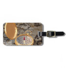 Vintage Gold Compass on Antique Pirate Map
