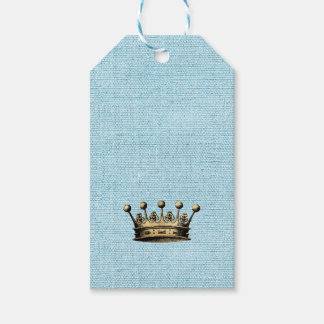 Vintage Gold Crown Royal Pattern Wintergreen Gift Tags