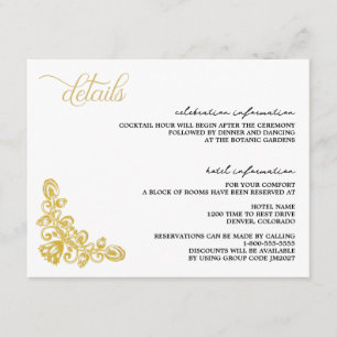 Vintage Gold Enclosure Card