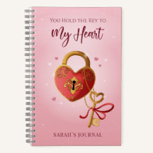 Vintage Gold Filigree Heart Lock & Key Pink Magic