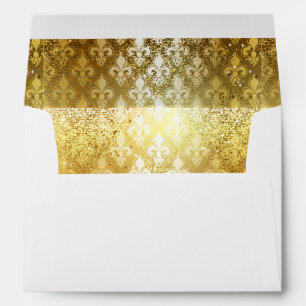 Vintage,gold,fleur de lis,antique,vintage,chic,fun envelopes