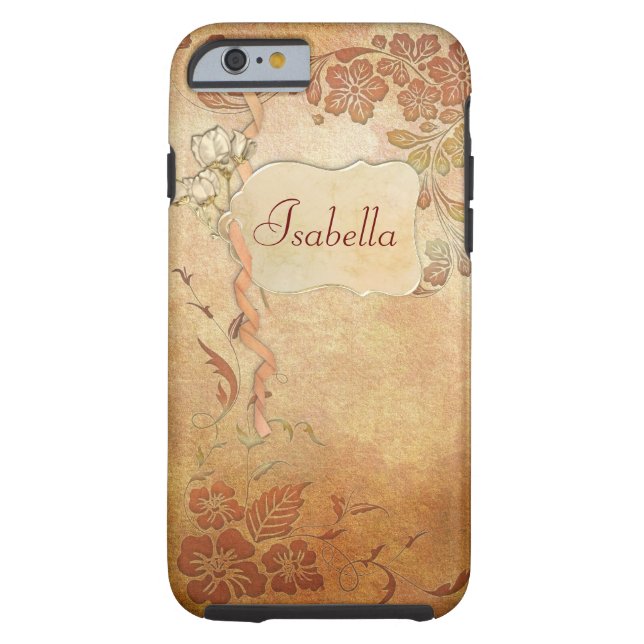 Vintage Gold Floral Case-Mate iPhone Case (Back)