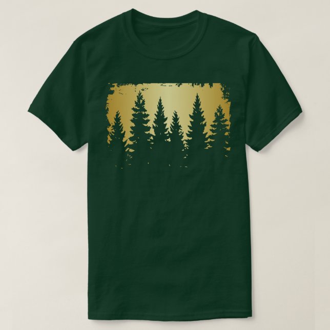 Vintage Gold Forest T-Shirt (Design Front)