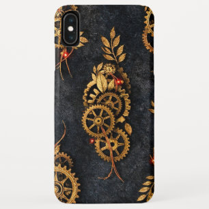 Vintage Gold Gears & Red Neon Mythic Cyberpunk  Case-Mate iPhone Case