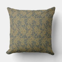vintage gold gray Damask Pattern