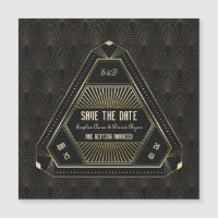 Vintage Gold Great Gatsby Wedding Save The Date