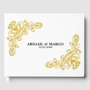 Vintage Gold Guest Book