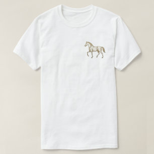 Vintage Gold Horse Graphic T-Shirt