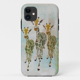Vintage Gold & Jade Giraffes iPhone Case