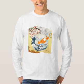 Vintage Gold Koi Pond of Japanese Culture Men T-Shirt