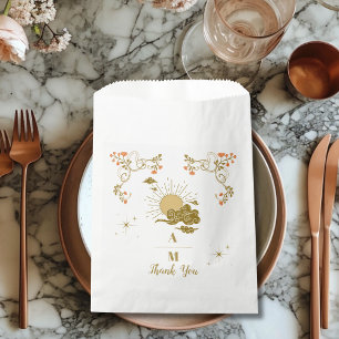 Vintage Gold Mystical Botanical Wedding Favour Bags